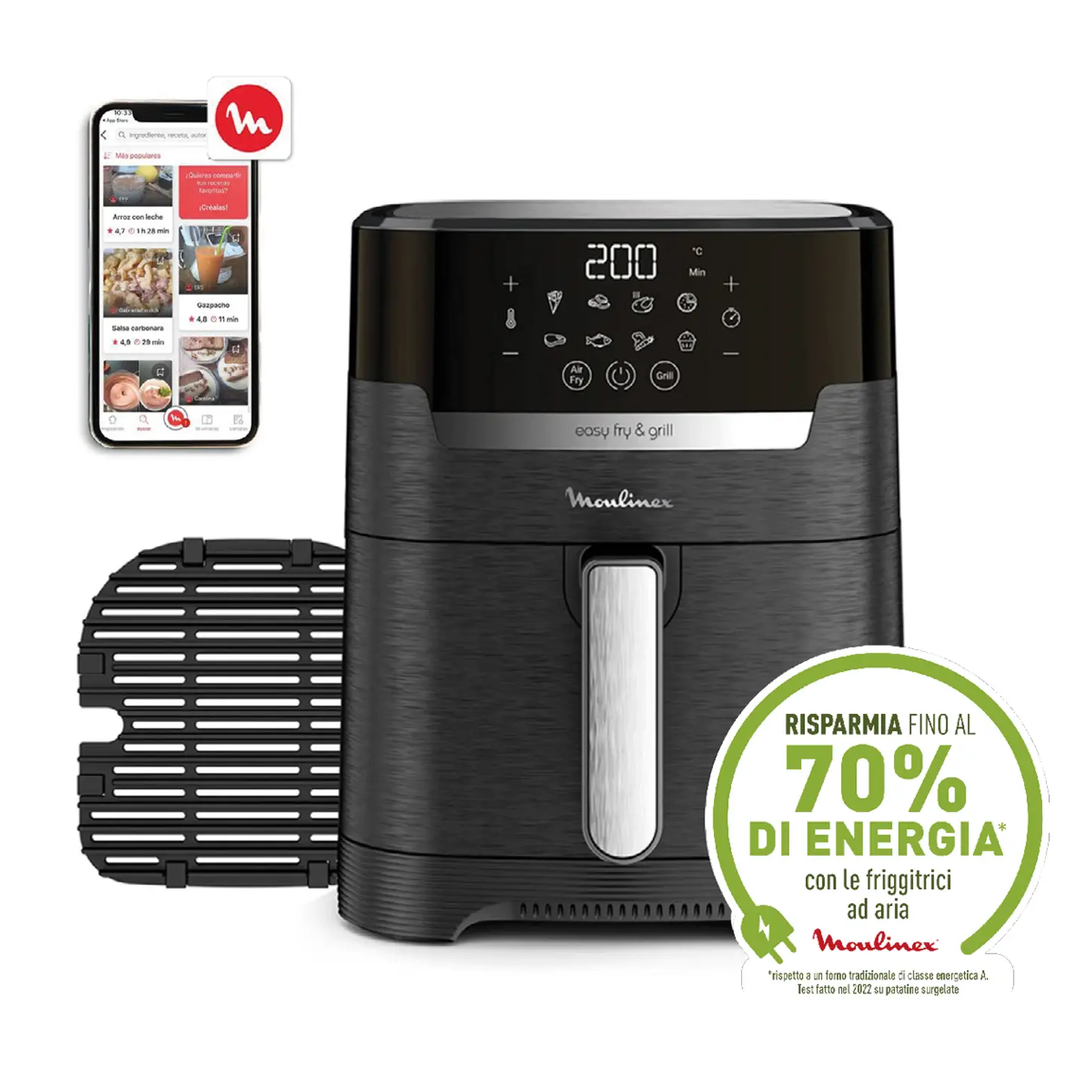 Ricambi e accessori Friggitrici ad aria Moulinex Easy Fry and Grill Digitale Black 4,2L - EZ505810