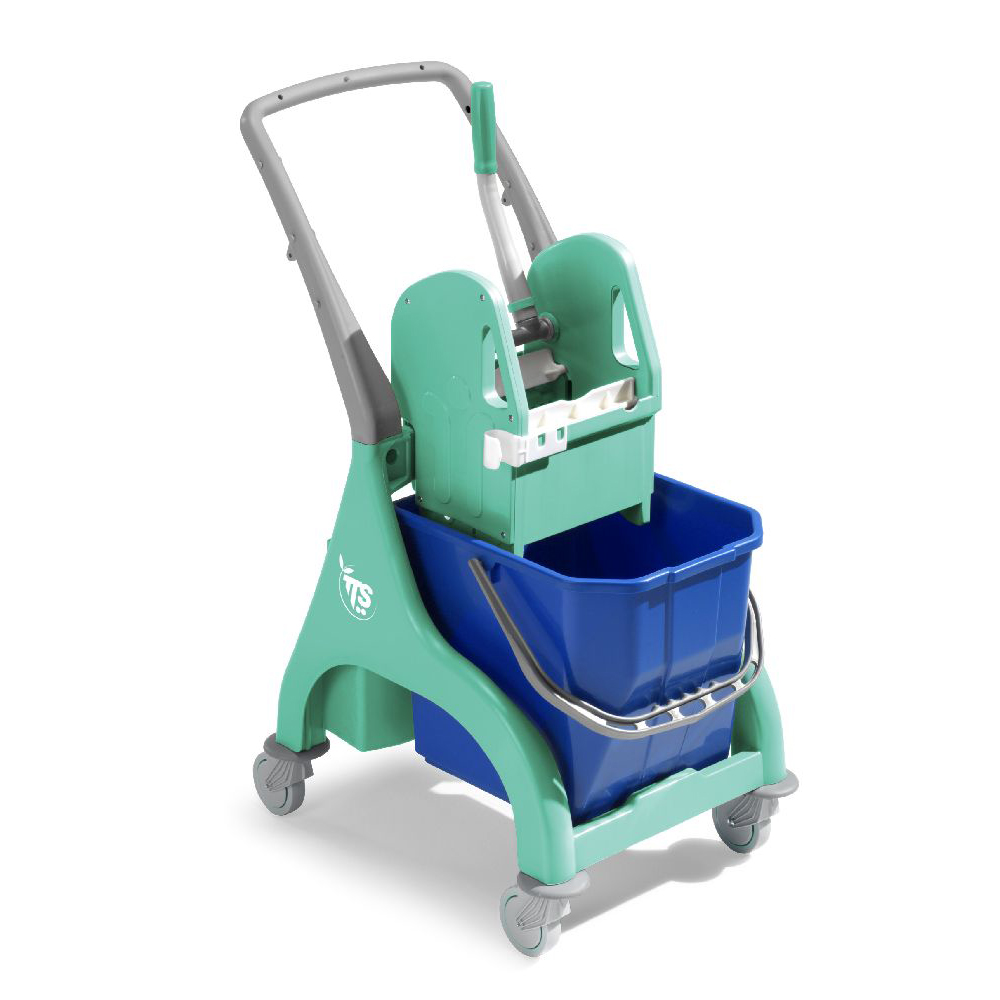 Carrello professionale per le pulizie Nick verde 25lt con maniglia U