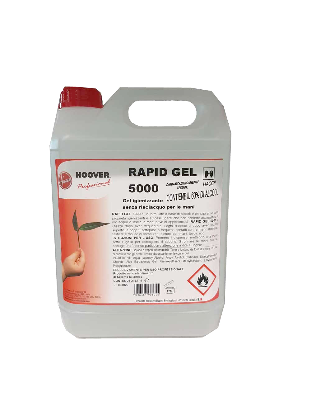 Gel mani igienizzante Rapid Gel 5 litri