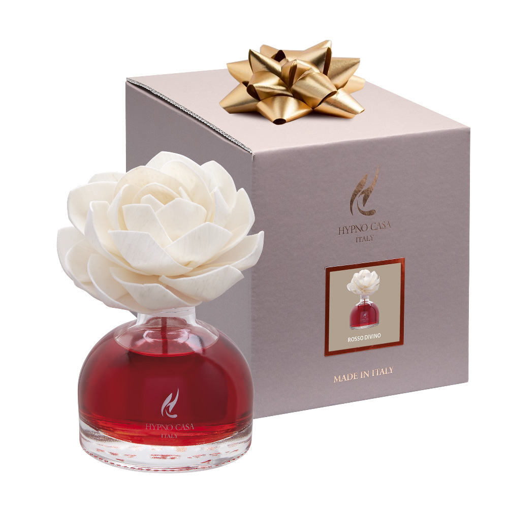 Profumatore ambiente con fiore Orchidea 100 ml Rosso Divino