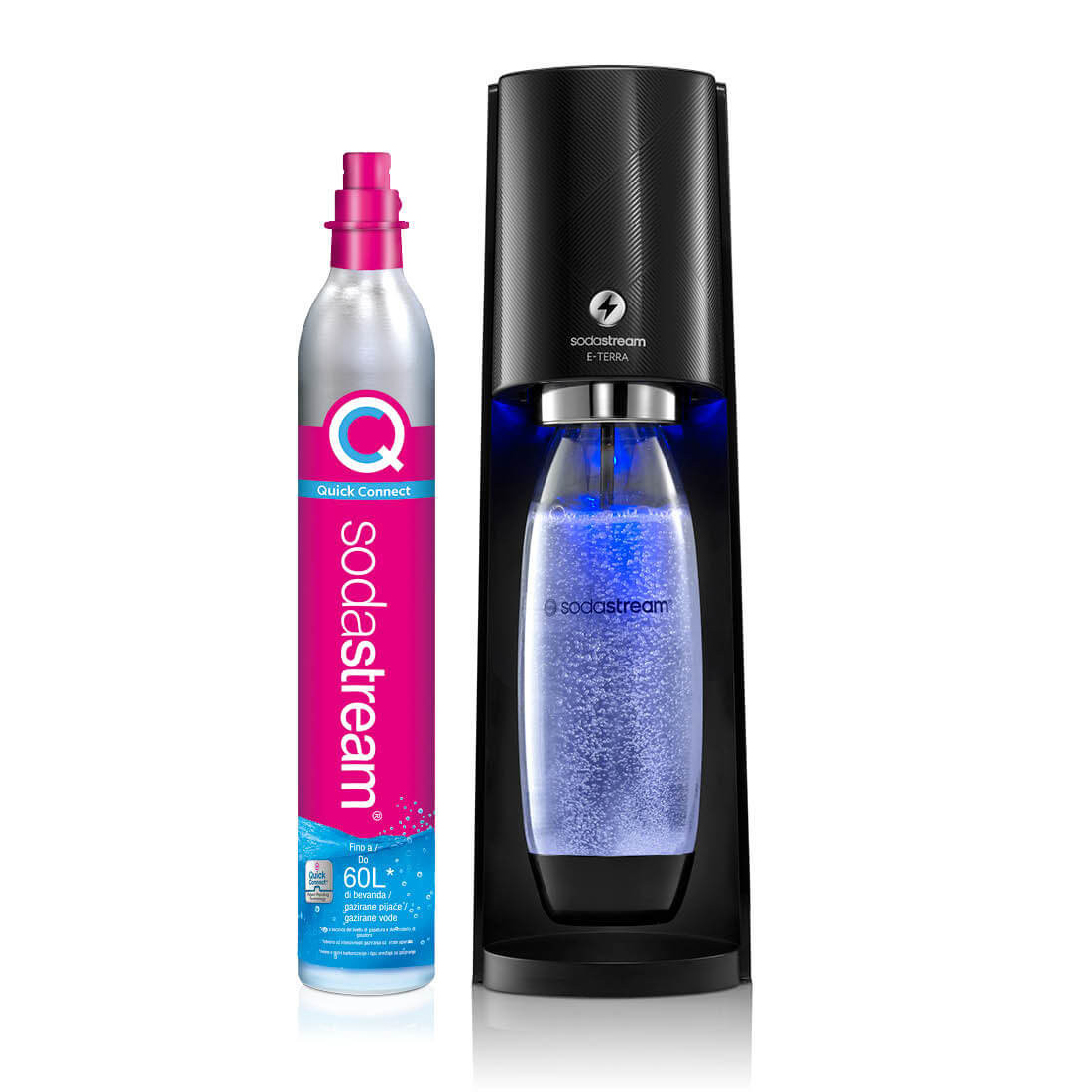 Gasatore Sodastream elettrico E-Terra nero