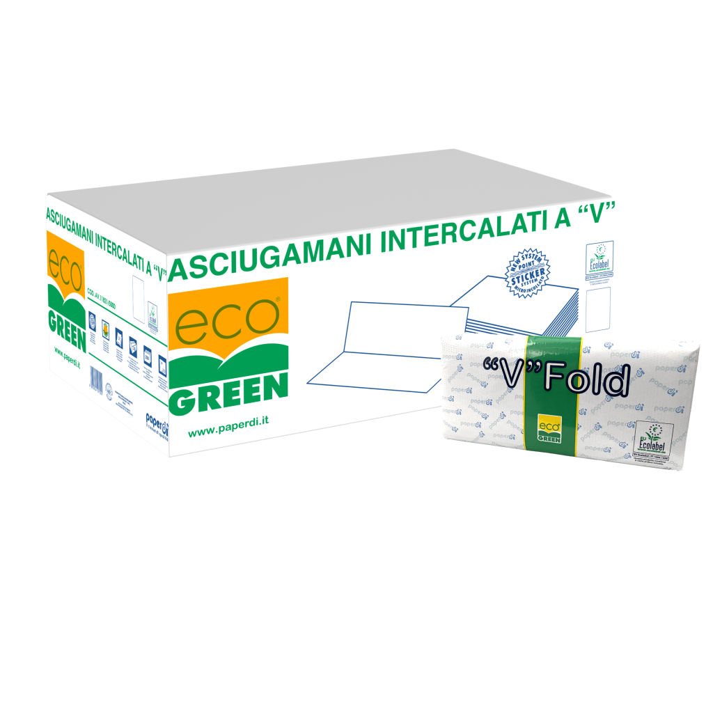 Asciugamani di carta piegati a V Eco Sticker