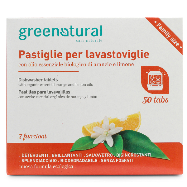 Pastiglie lavastoviglie GreenTabs 50 pezzi