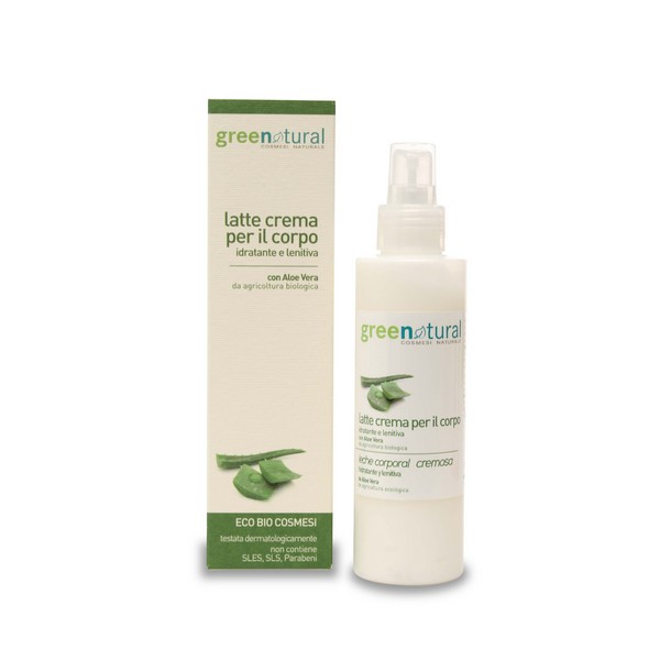 Latte crema idratante e lenitiva all'Aloe Vera e Crondo Crispo 125 ml.