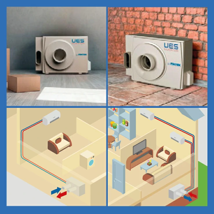 Climatizzatore con unità esterna a scomparsa UES monosplit 12000 BTU A++