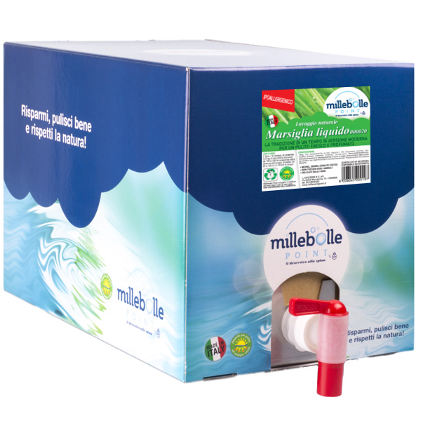 Detersivo bucato Marsiglia Liquido - ecobox 20 Kg