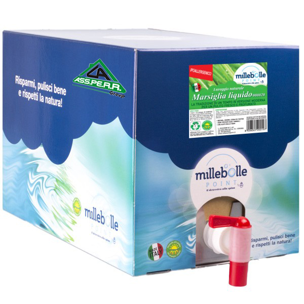 Detersivo bucato Marsiglia Liquido - ecobox 20 Kg