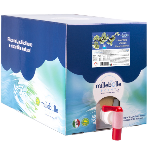 Detersivo lavatrice Liquido Muschio Bianco - ecobox 20 Kg