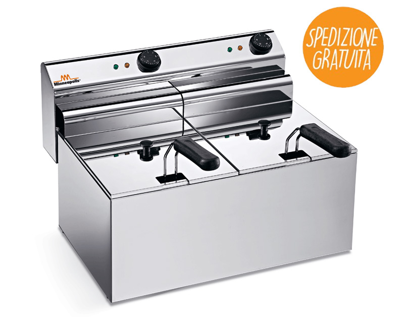 Friggitrice elettrica professionale 2 vasche