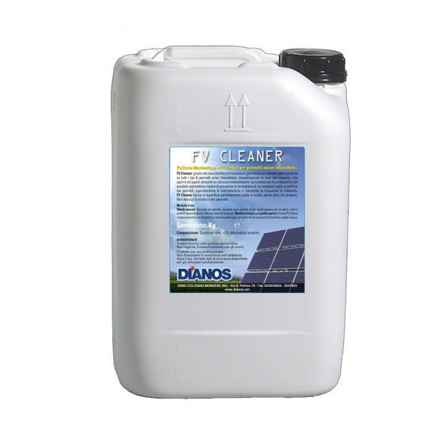FV CLEANER Detergente manutentore protettivo per pannelli solari e fotovoltaici 10 kg