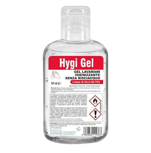 Gel mani igienizzante Hygi Gel 100ml