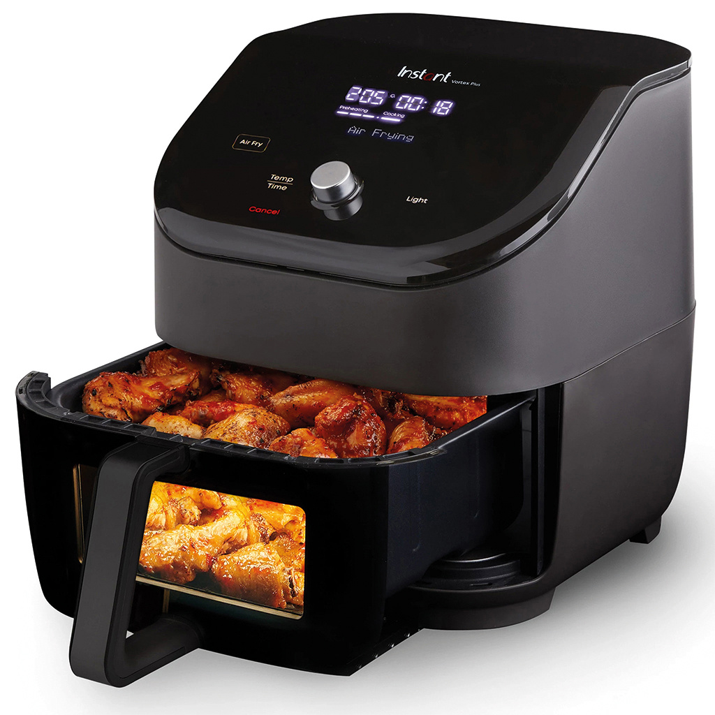 Friggitrice ad aria multiuso Instant Vortex Plus ClearCook 5,7 litri nera