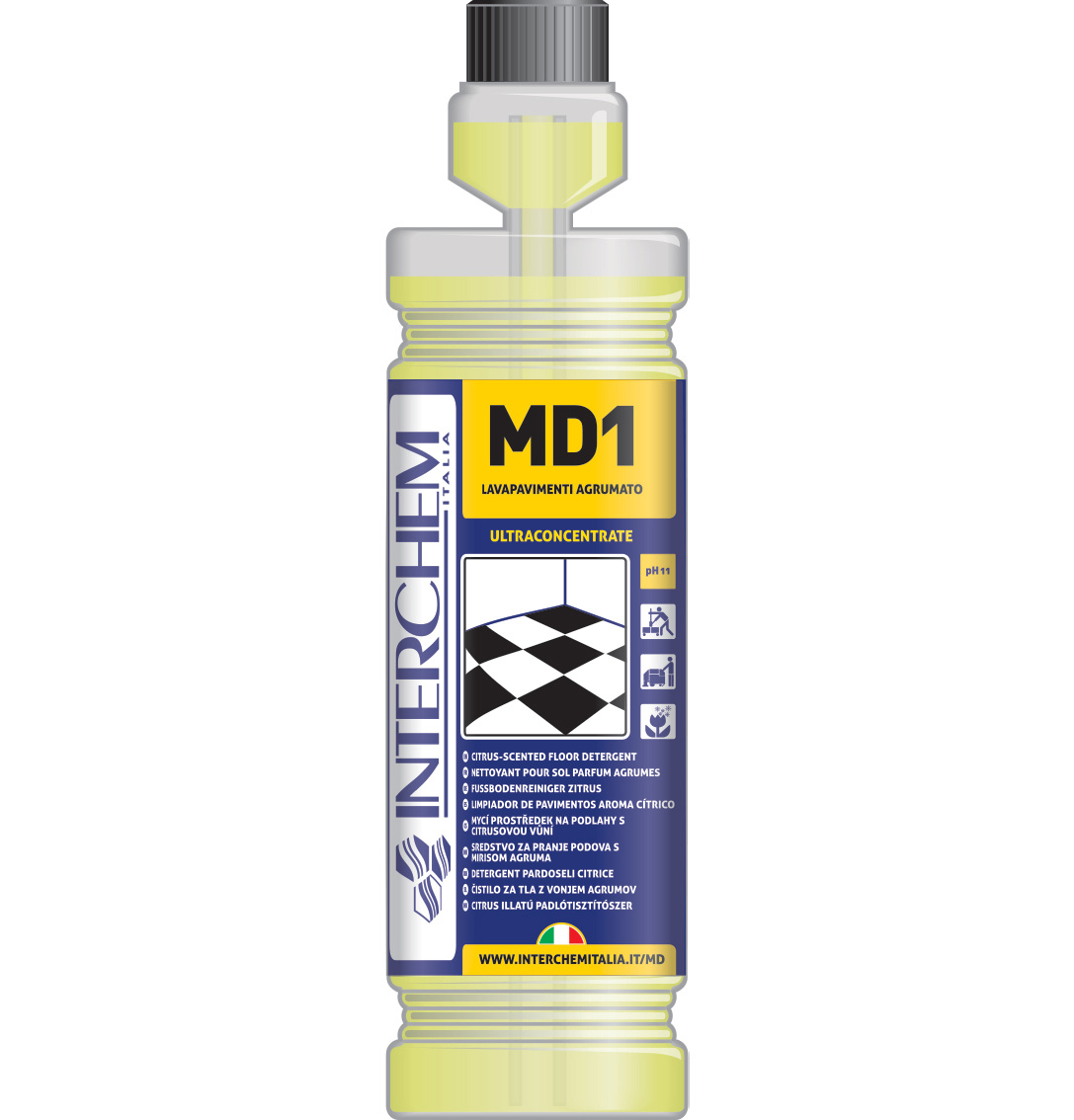 MD1 Detergente lavapavimenti agrumato superconcentrato lt 1