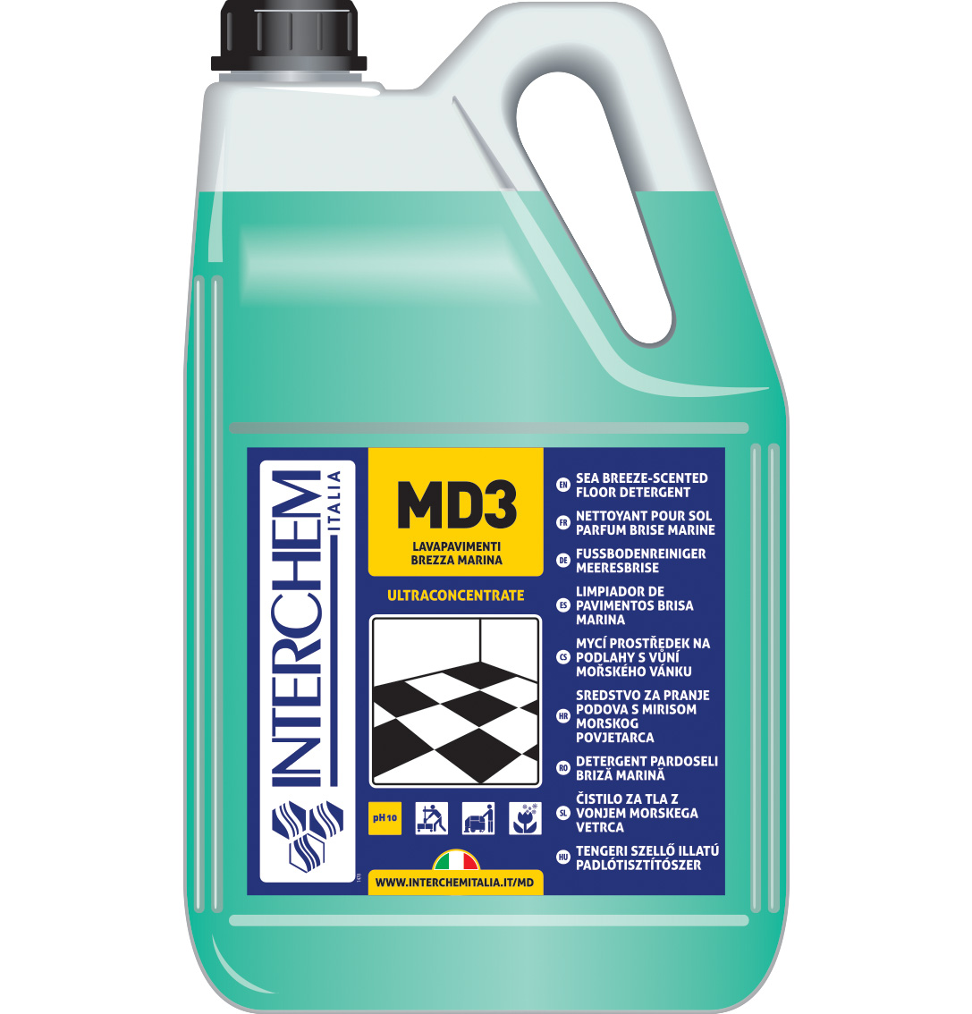 MD3 Detergente lavapavimenti Brezza Marina superconcentrato lt 5