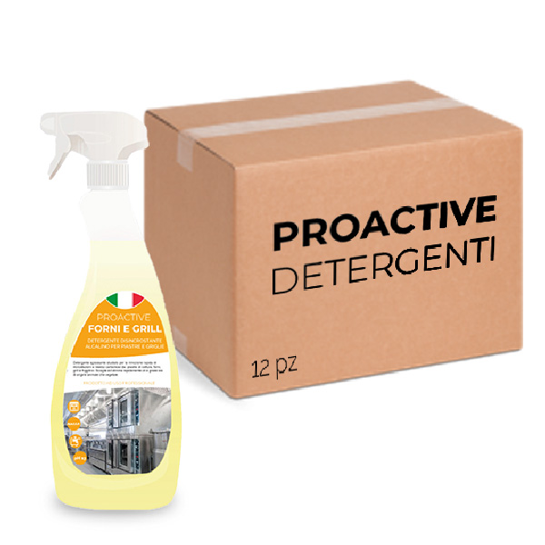 Scatola 12 pezzi di detergente disincrostante per forni e piastre ProActive 750 ml