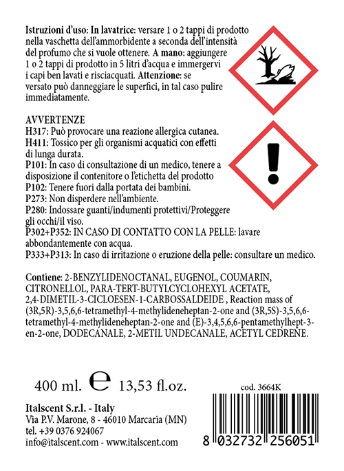 Profumo per lavatrice concentrato Nero 400 ml