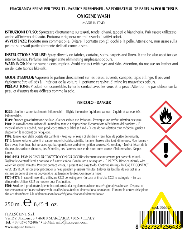 Spray per tessuti Oxigene 250 ml