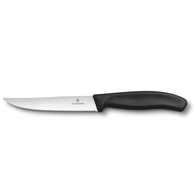 Coltello da bistecca ondulato nero - Victorinox Swissclassic